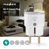 SmartLife Intelligens Csatlakozó | Wi-Fi | Fogyasztás mérő | 2500 W | Schuko / F típus (CEE 7/7) | -10 - 40 °C | Android™ & iOS | Fehér