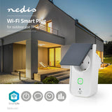 SmartLife Intelligens Plug | IP44 | Teljesítmény mérő | 3680 W | Schuko / F típus (CEE 7/7) | -10-40 °C | Android™ & iOS | Wi-Fi | Fehér/Szürke