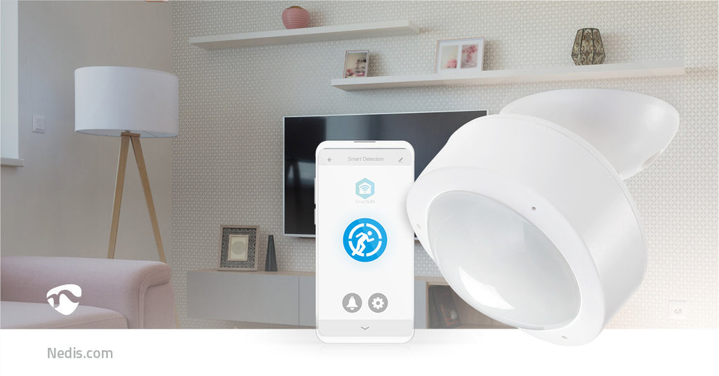 SmartLife Motion Sensor | Wi-Fi | Elemes Áramellátás / Hálózati Áramellátás | Érzékelő szöge: 120 ° | Érzékelő hatósugara: 10.0 m | Android™ / IOS | Fehér