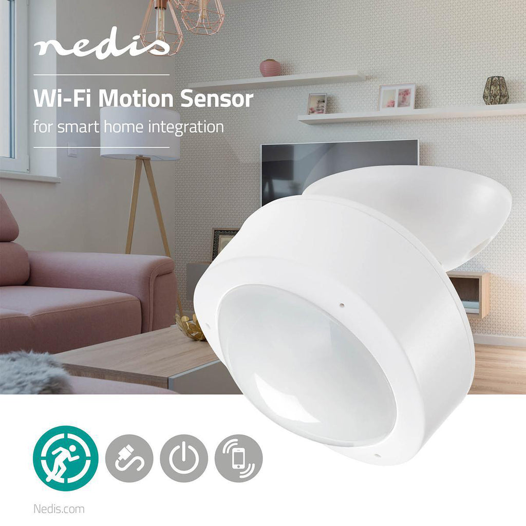 SmartLife Motion Sensor | Wi-Fi | USB-áramellátású | IP20 | Érzékelő szöge: 120 ° | Érzékelő hatósugara: 10.0 m | Android™ / IOS | Fehér