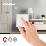 SmartLife fali kapcsoló | Zigbee 3.0 | Fali Tartó | Android™ / IOS | Műanyag | Fehér